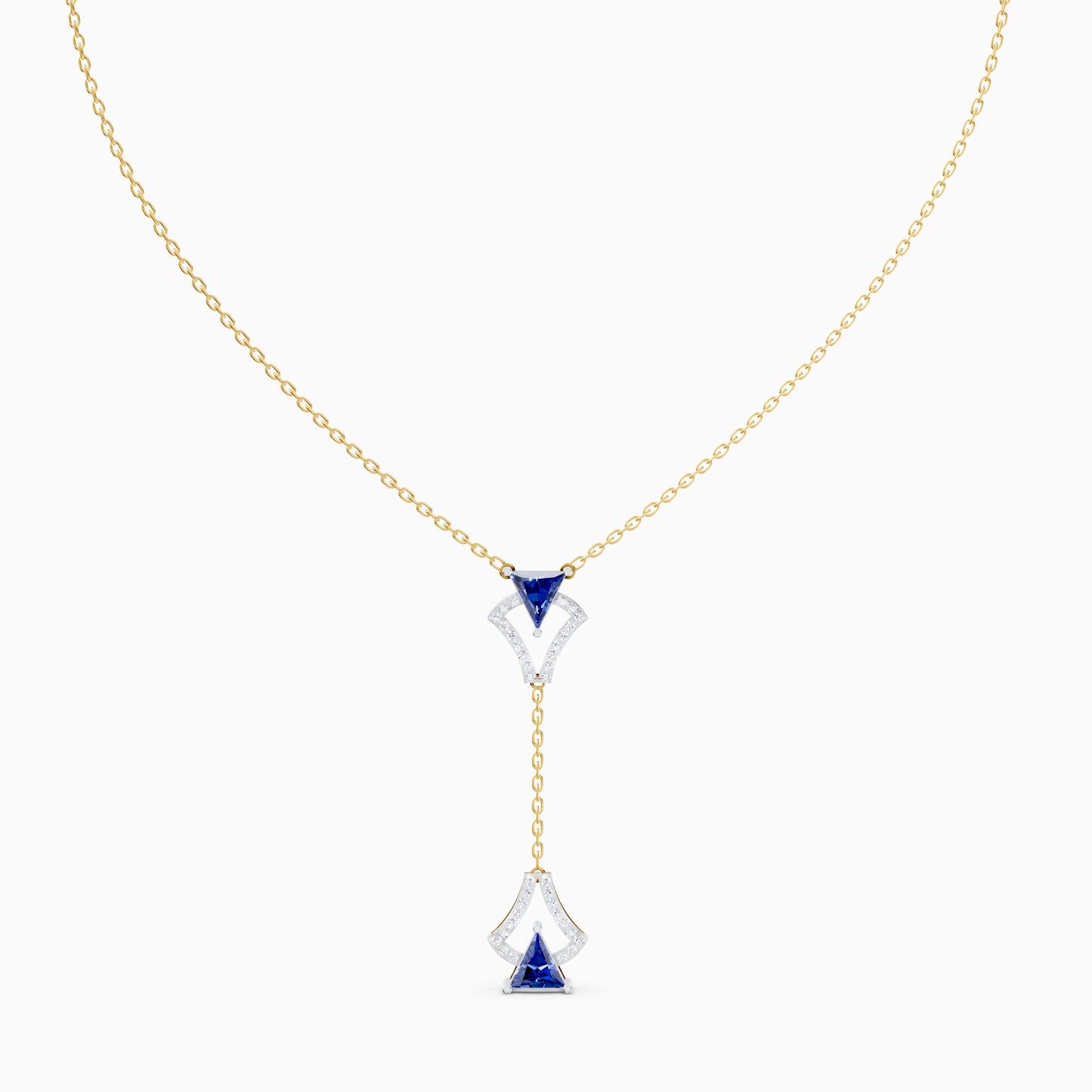 The Modern Triangle-Cut Canopy Lariat Necklace