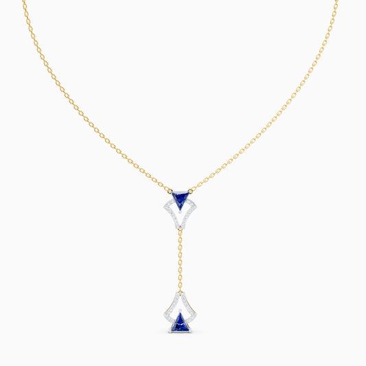 The Modern Triangle-Cut Canopy Lariat Necklace