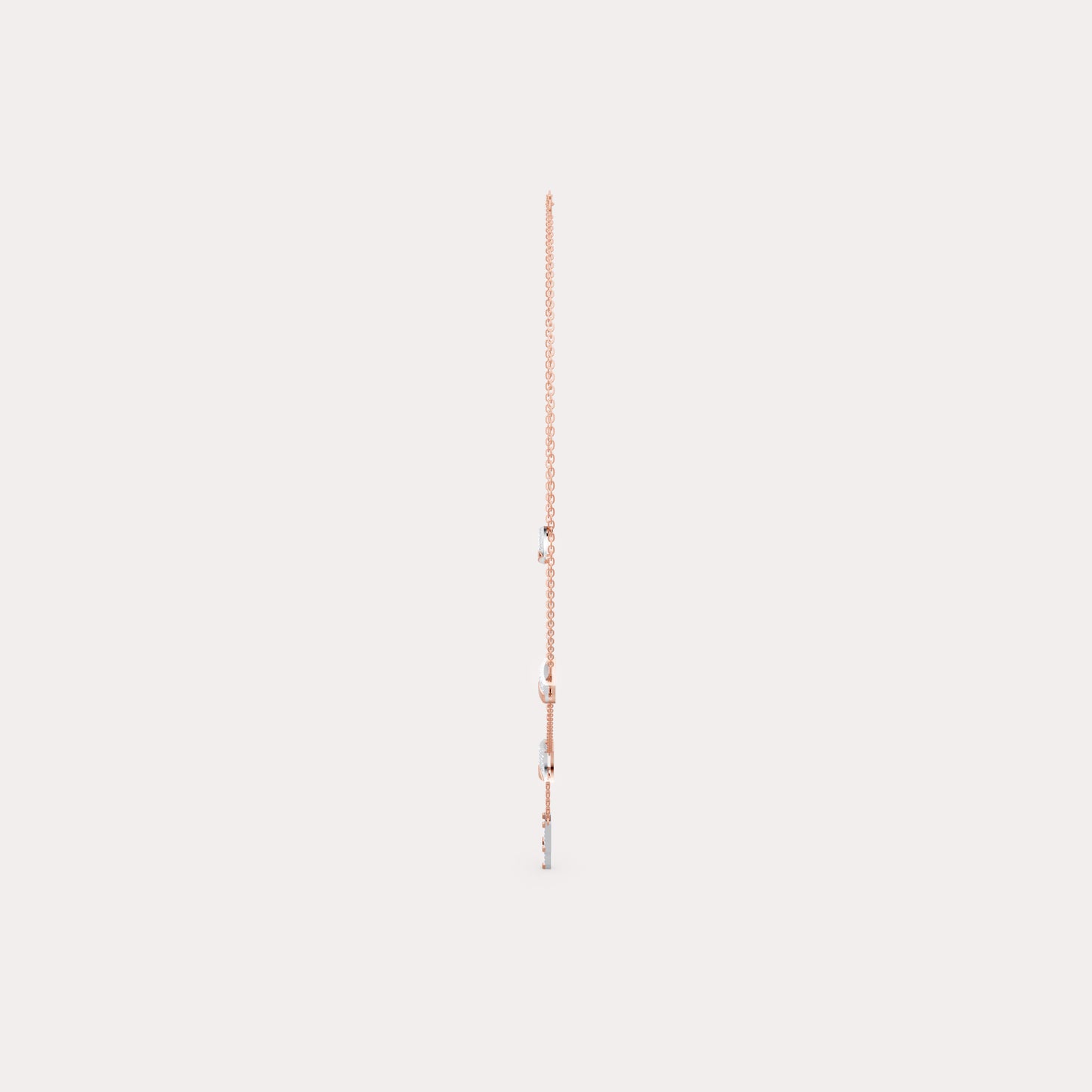 The Architectural Hourglass & Round-Diamond Fringe Pendant