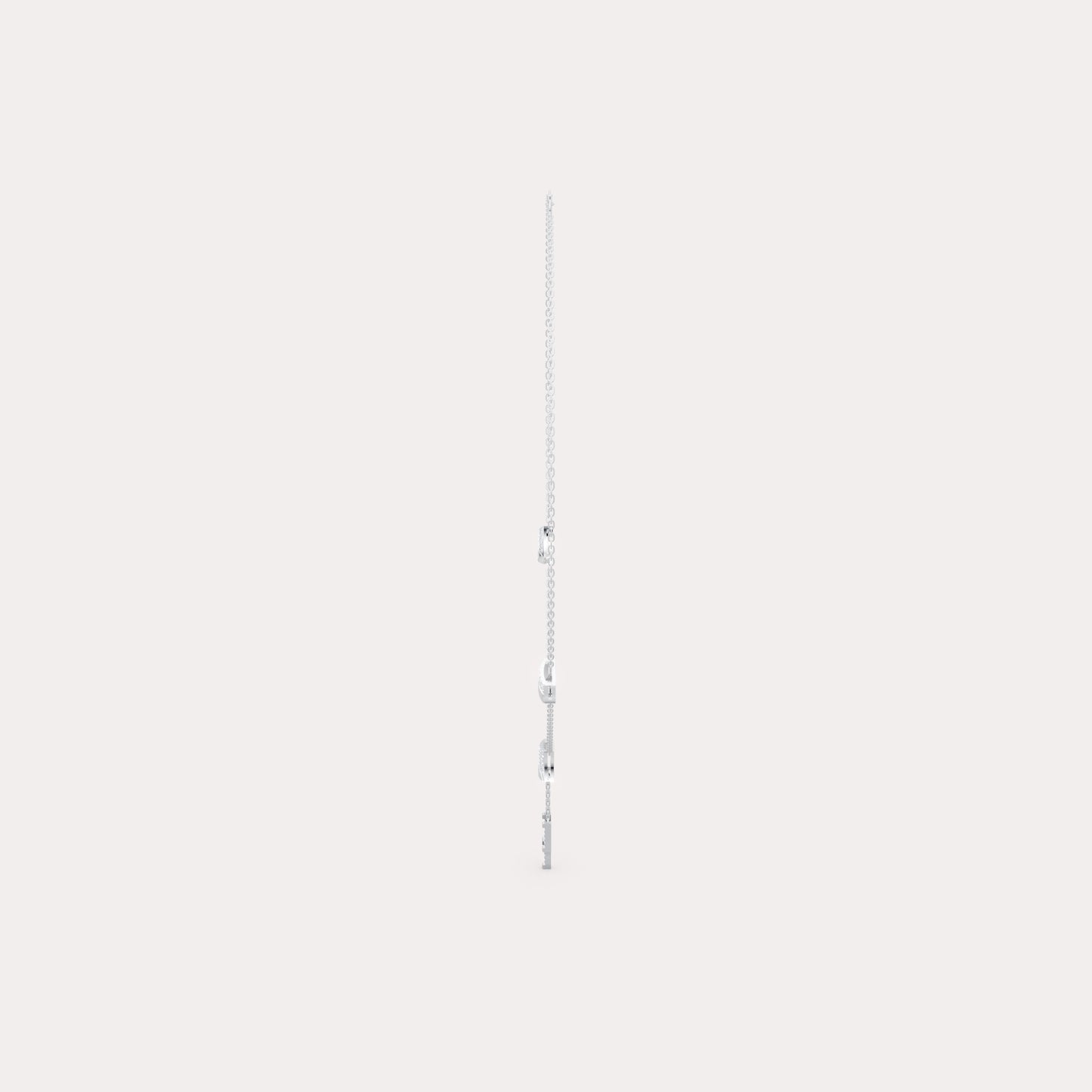 The Architectural Hourglass & Round-Diamond Fringe Pendant