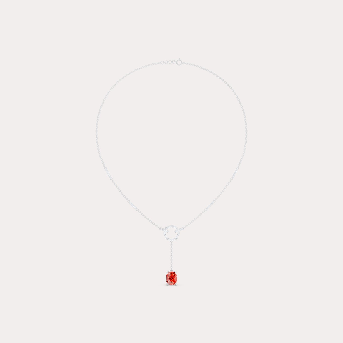 The Cushion-Cut Ruby-Tone & Octagonal Ring Pendant