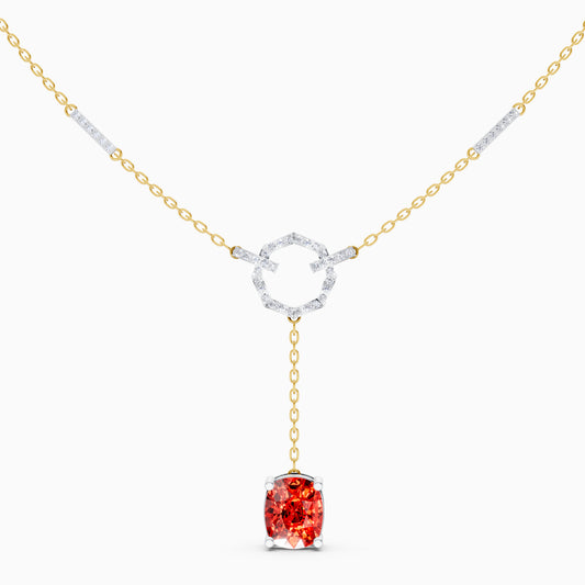 The Cushion-Cut Ruby-Tone & Octagonal Ring Pendant