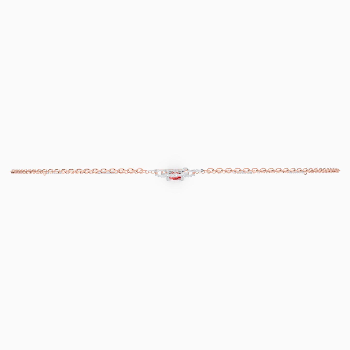 The Cushion-Cut Ruby-Tone & Octagonal Ring Pendant - 9KT