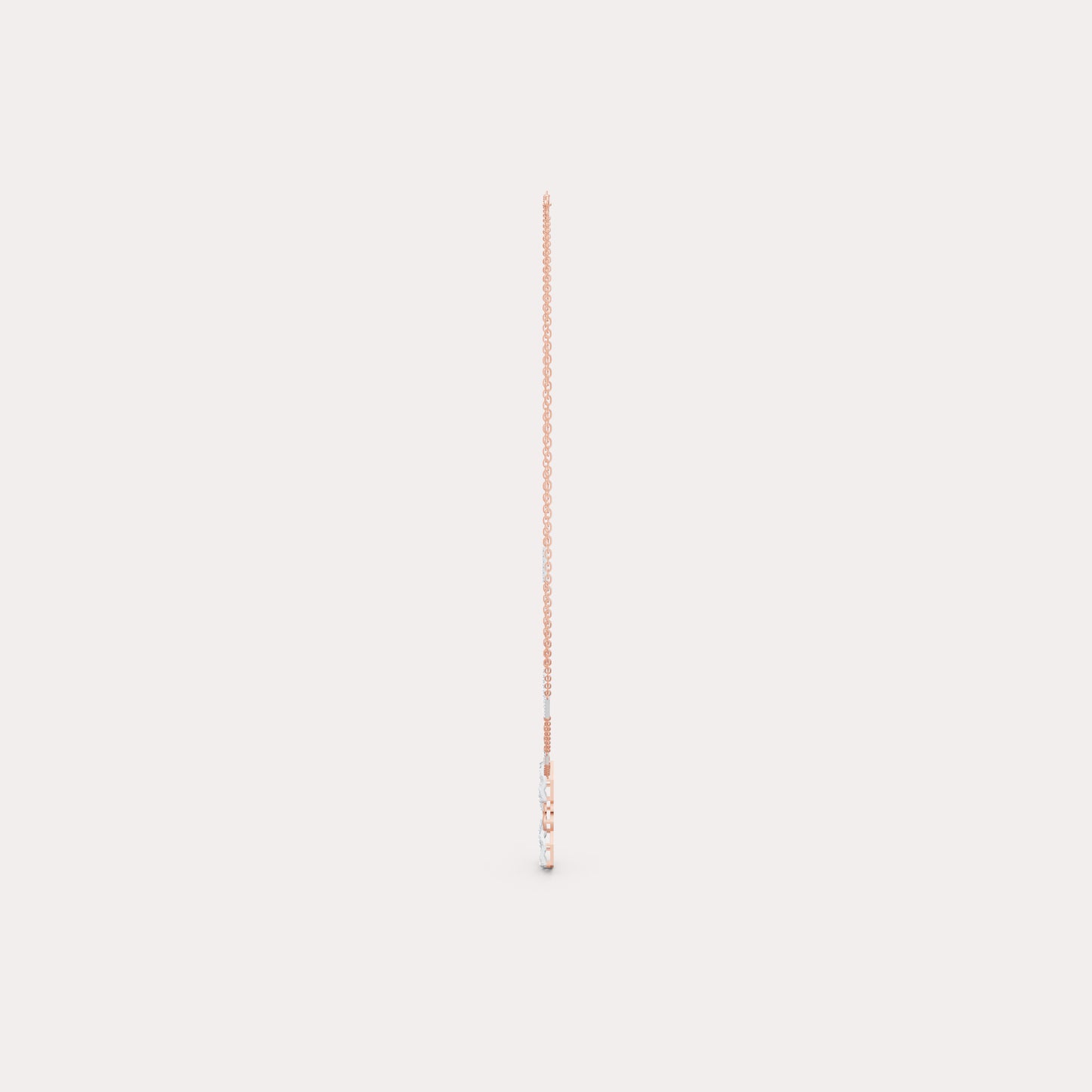 The Triple-Link Geometric Round Solitaire Necklace