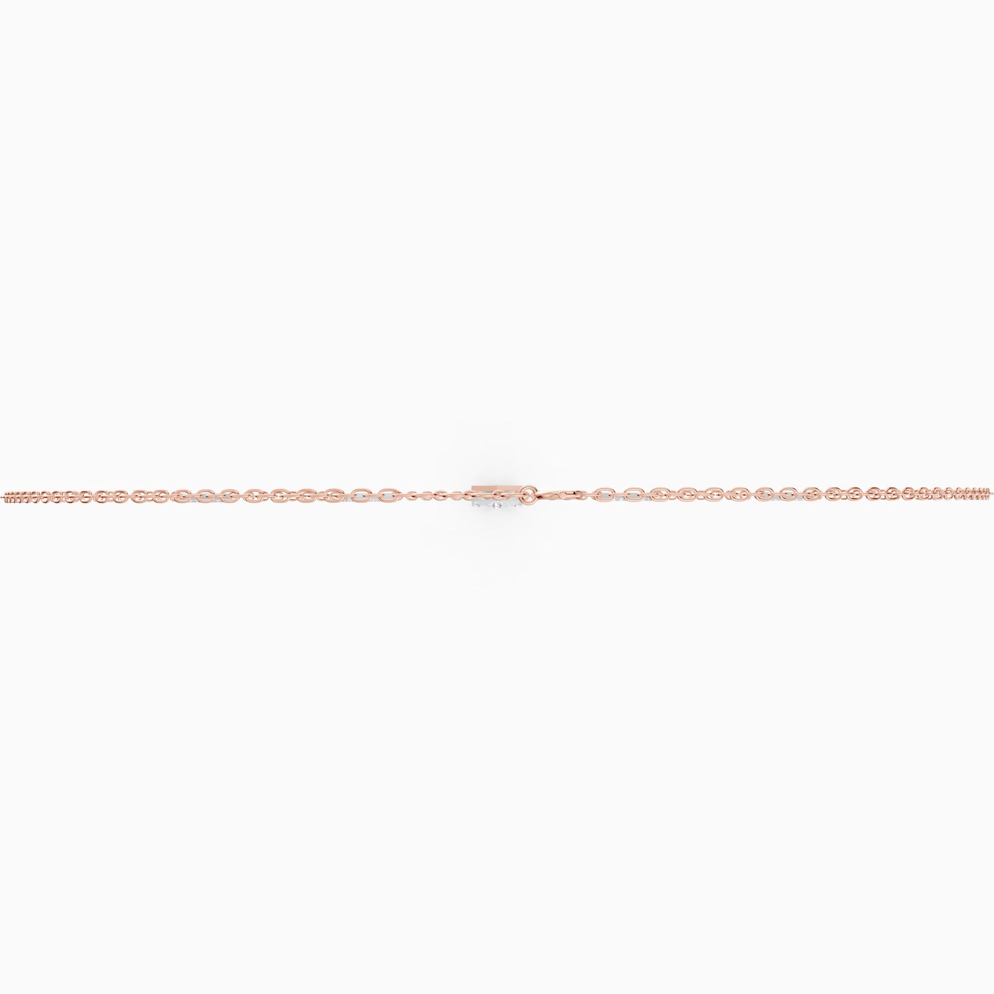 The Triple-Link Geometric Round Solitaire Necklace