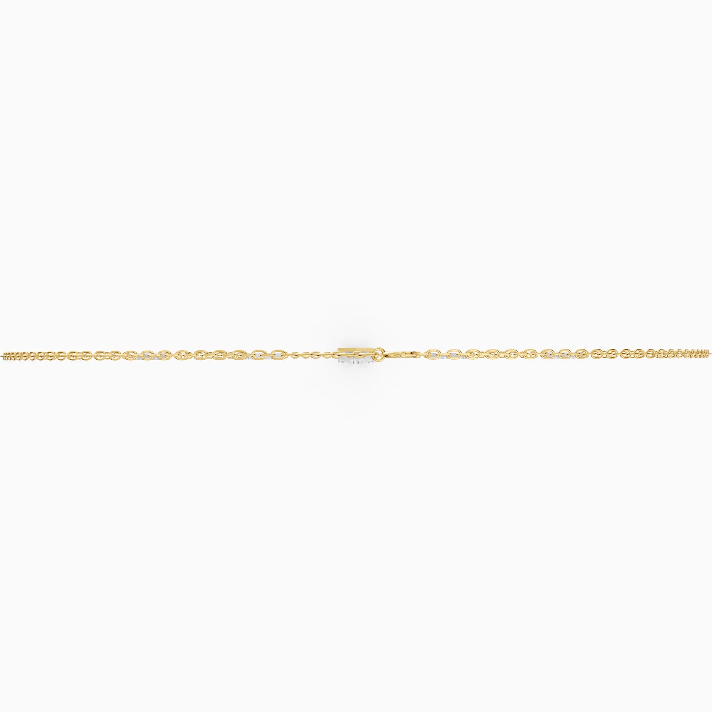 The Triple-Link Geometric Round Solitaire Necklace