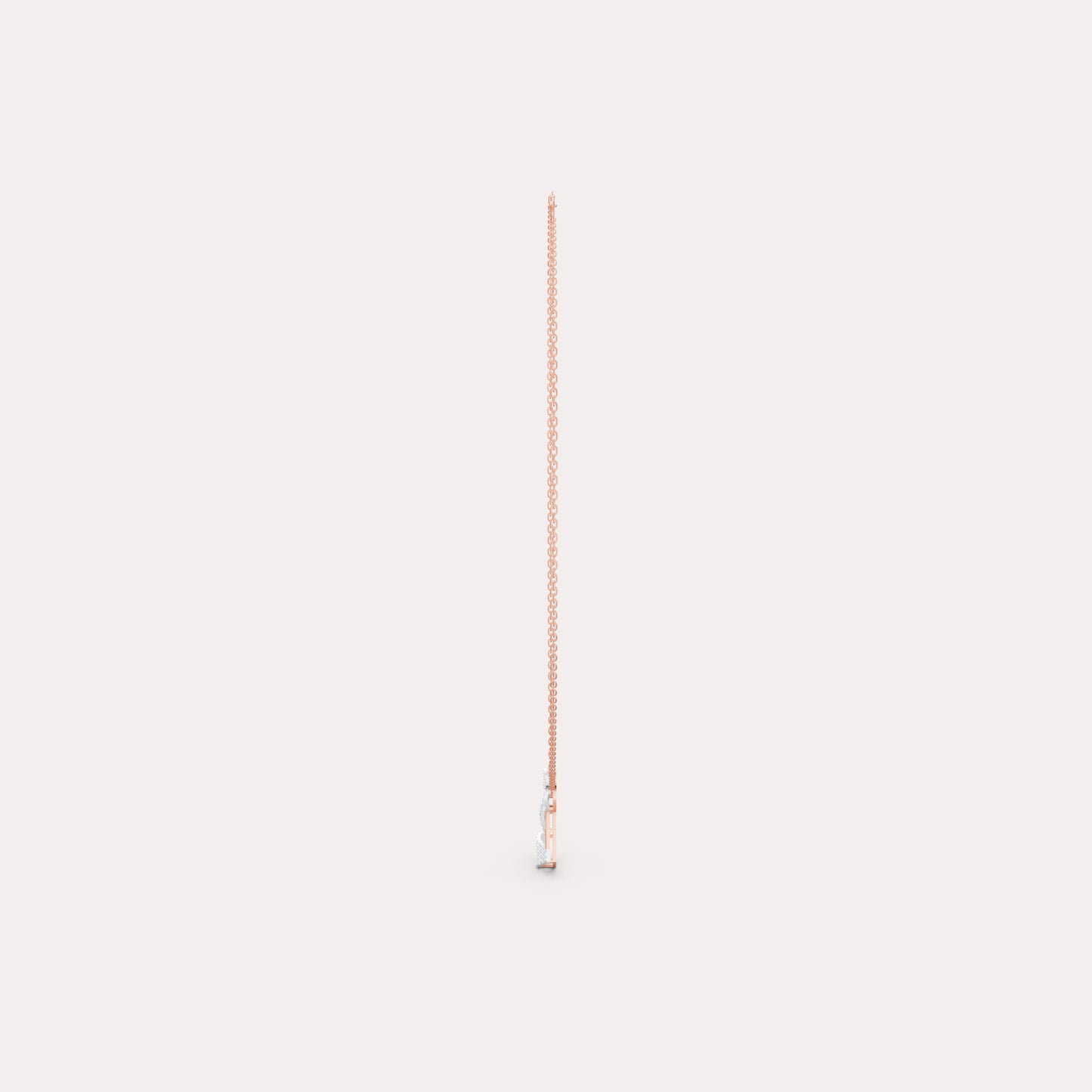 The Linked Round-Stone Bar & Pointed Shield Necklace