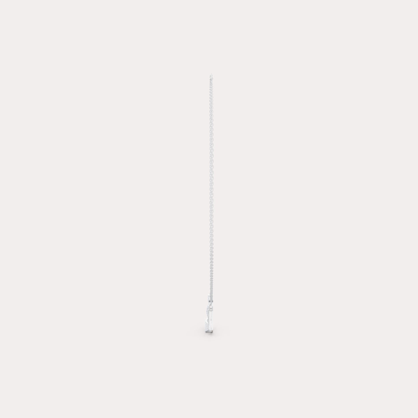 The Linked Round-Stone Bar & Pointed Shield Necklace