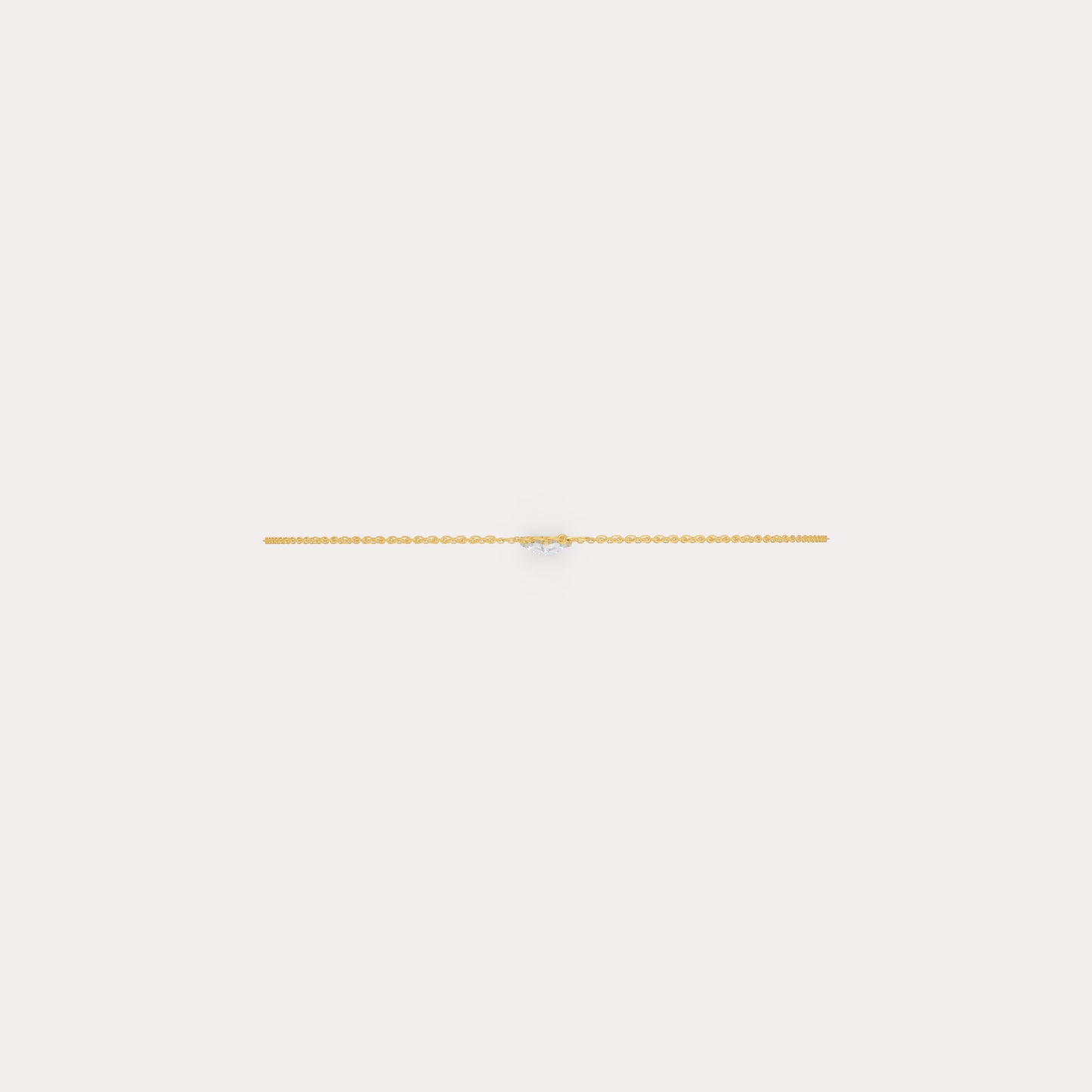 The Linked Round-Stone Bar & Pointed Shield Necklace