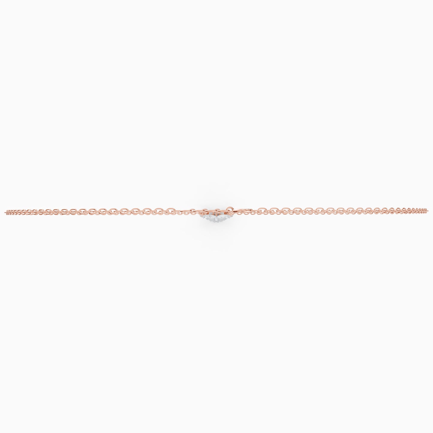 The Linked Round-Stone Bar & Pointed Shield Necklace