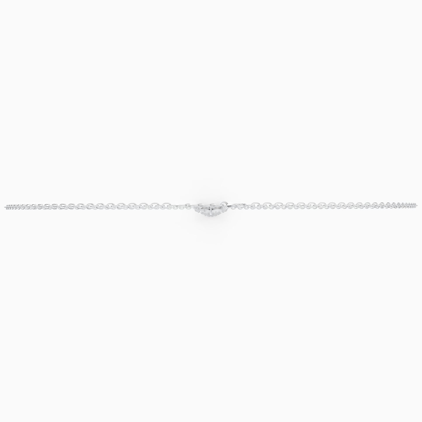 The Linked Round-Stone Bar & Pointed Shield Necklace