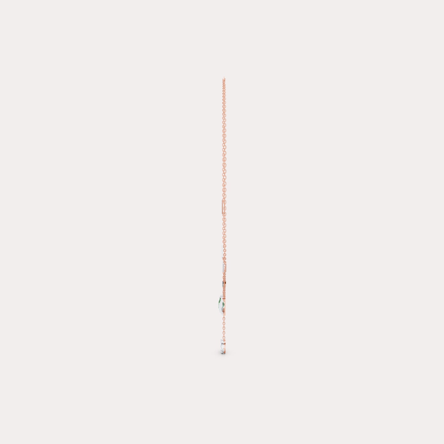 The Geometric Bar Station & Oval Gemstone Pendant