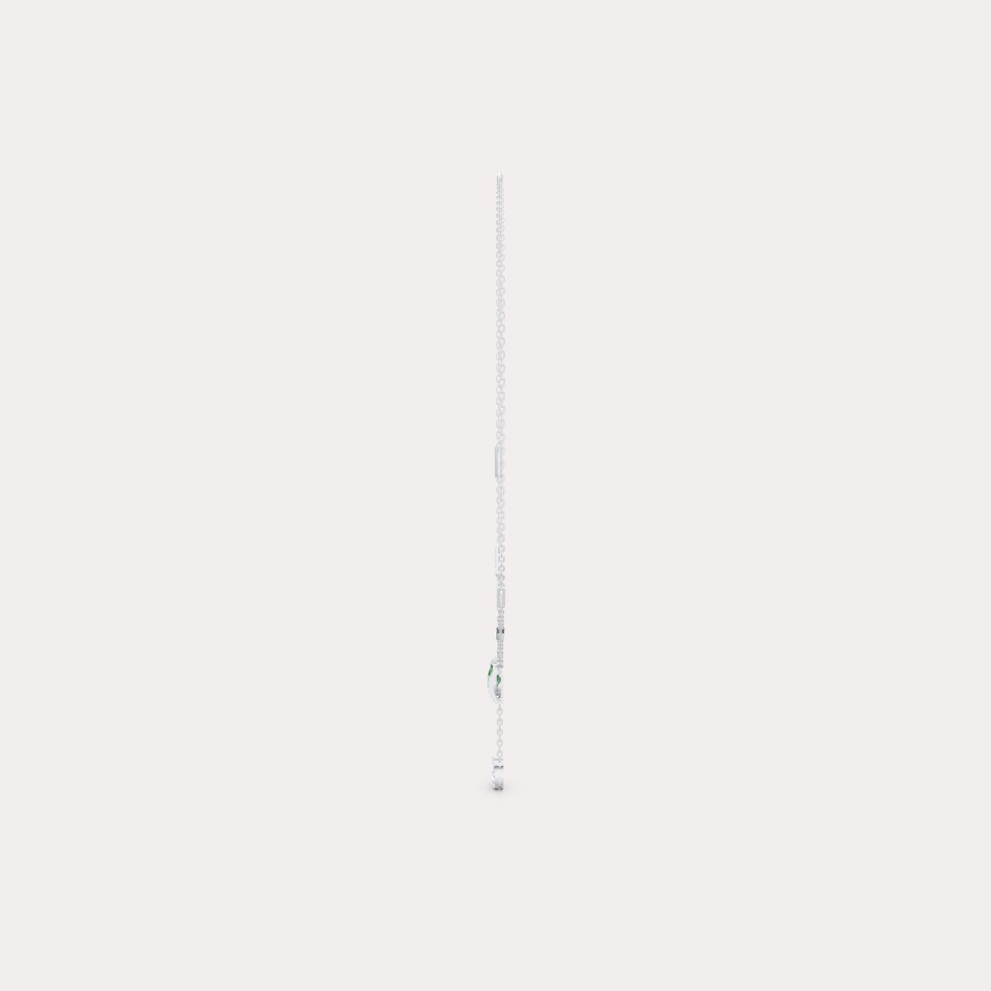The Geometric Bar Station & Oval Gemstone Pendant