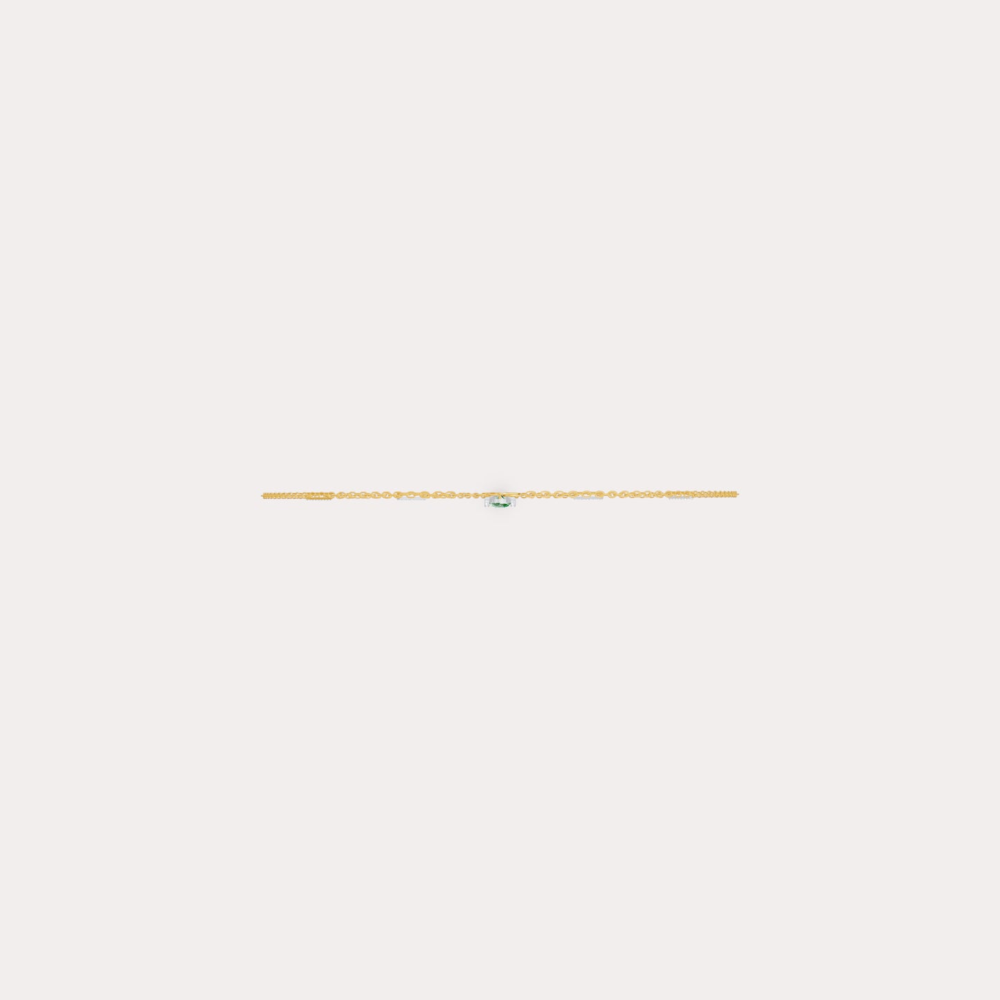 The Geometric Bar Station & Oval Gemstone Pendant