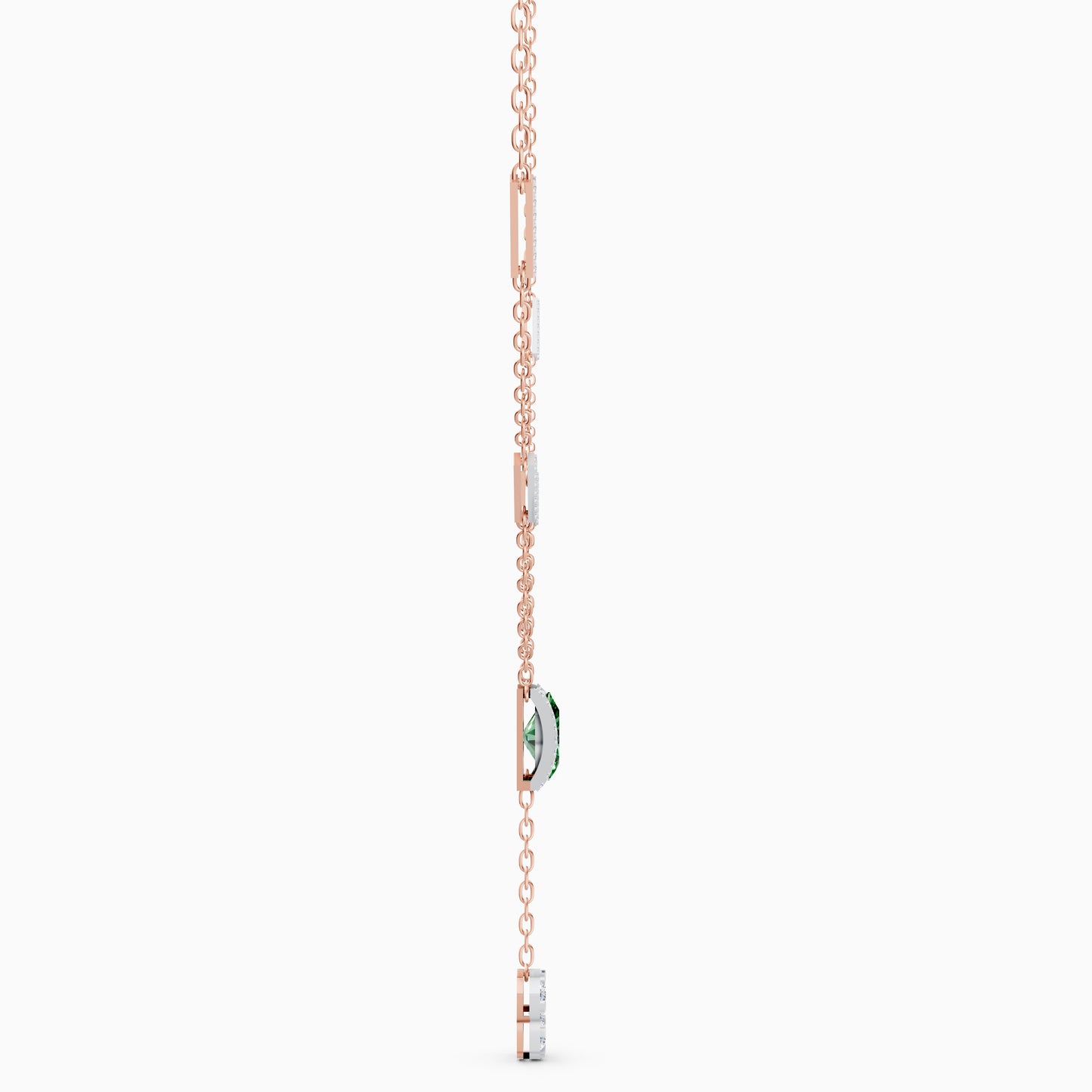 The Geometric Bar Station & Oval Gemstone Pendant