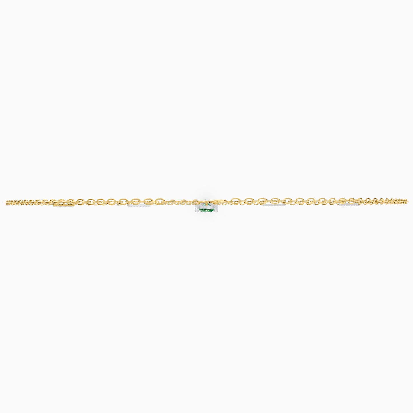 The Geometric Bar Station & Oval Gemstone Pendant