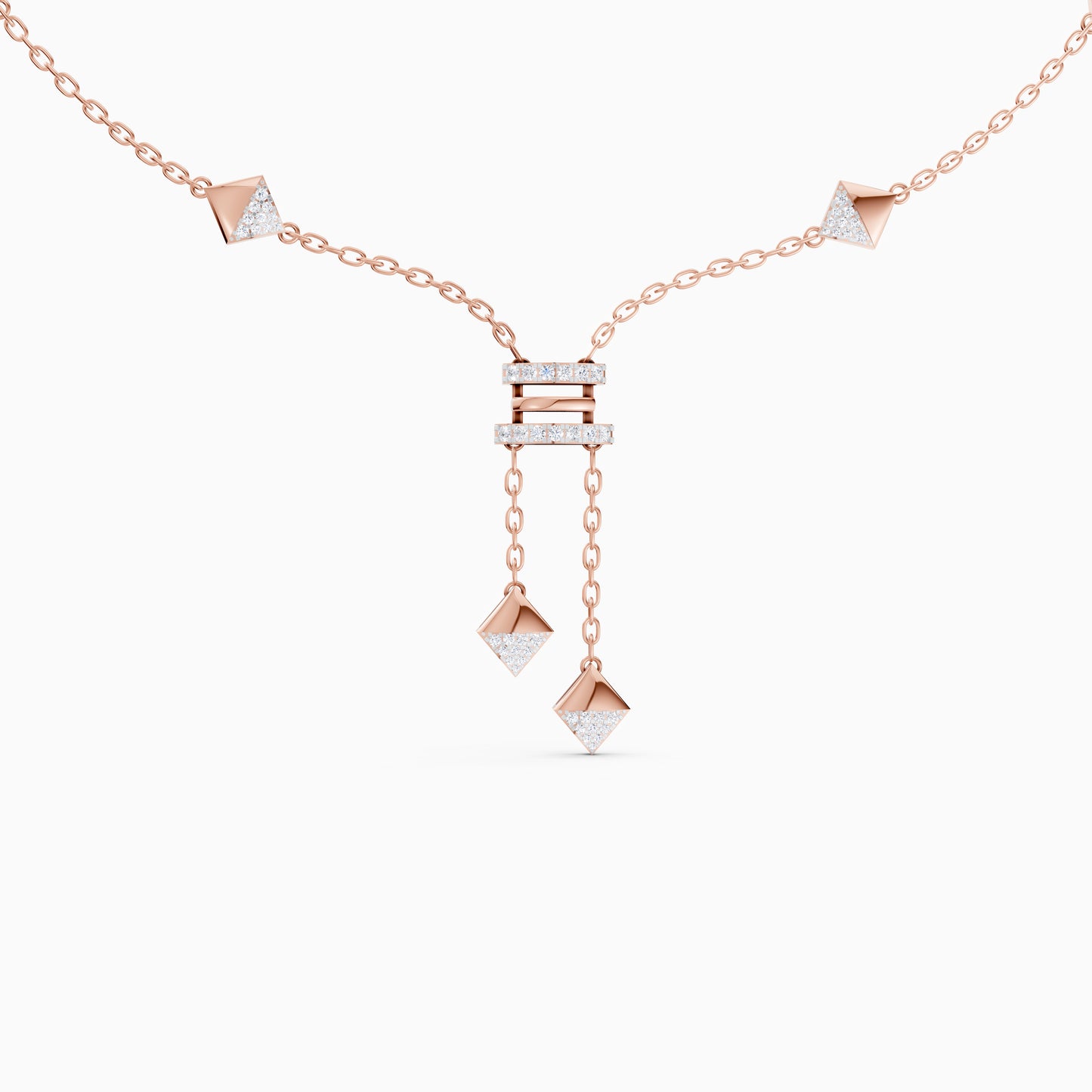The Architectural Pyramid Cluster & Horizontal Bar Pendant