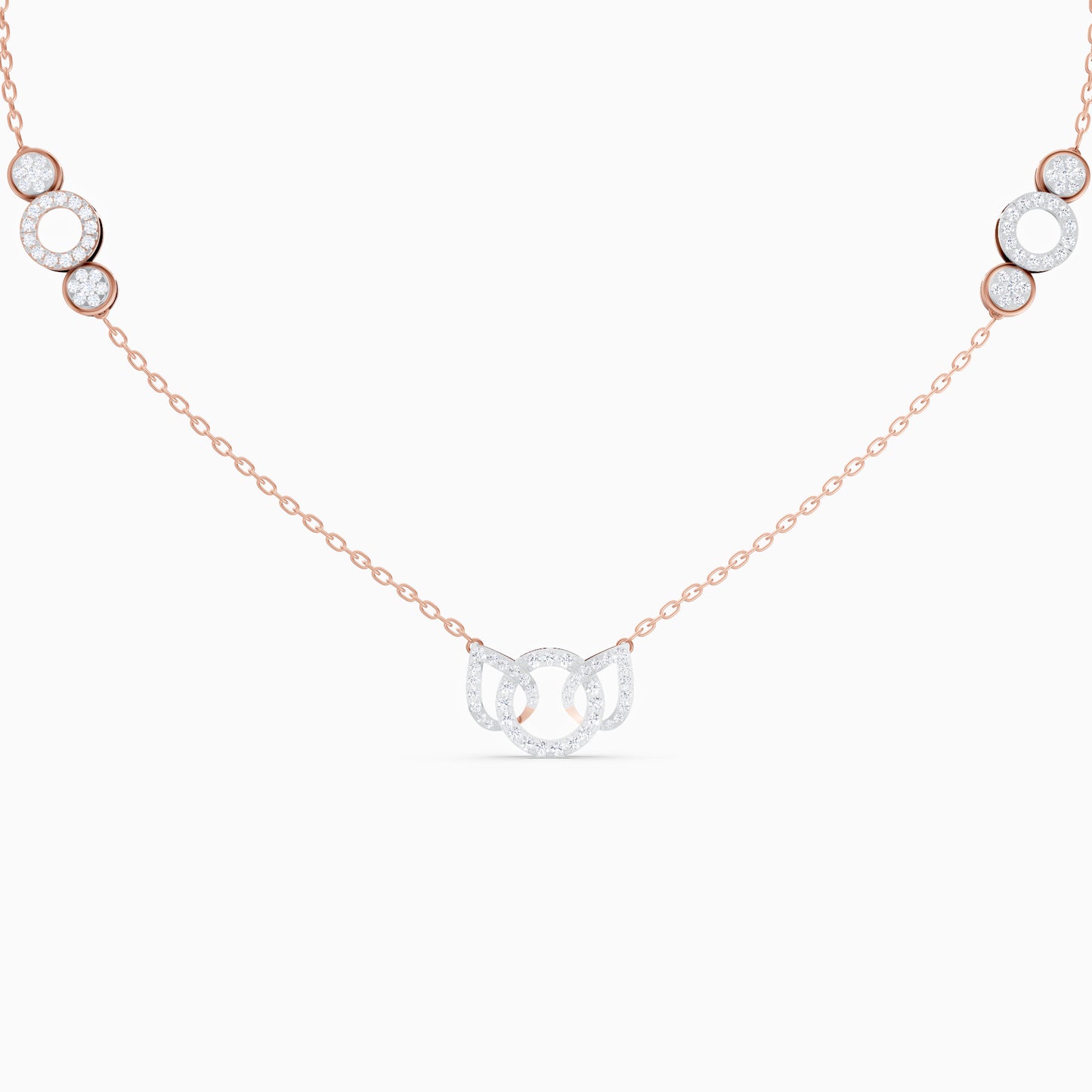 The Round-Cluster Interlocking Triple Ring Pendant