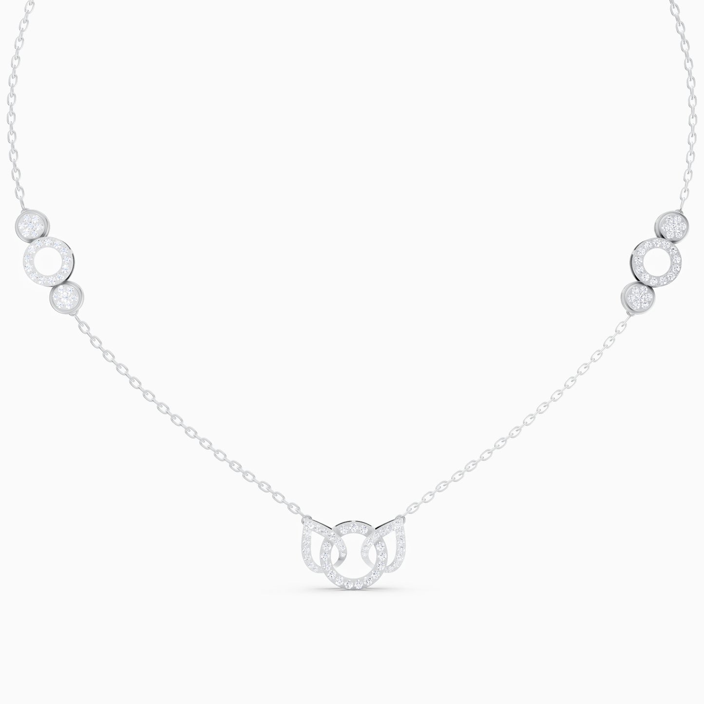 The Round-Cluster Interlocking Triple Ring Pendant