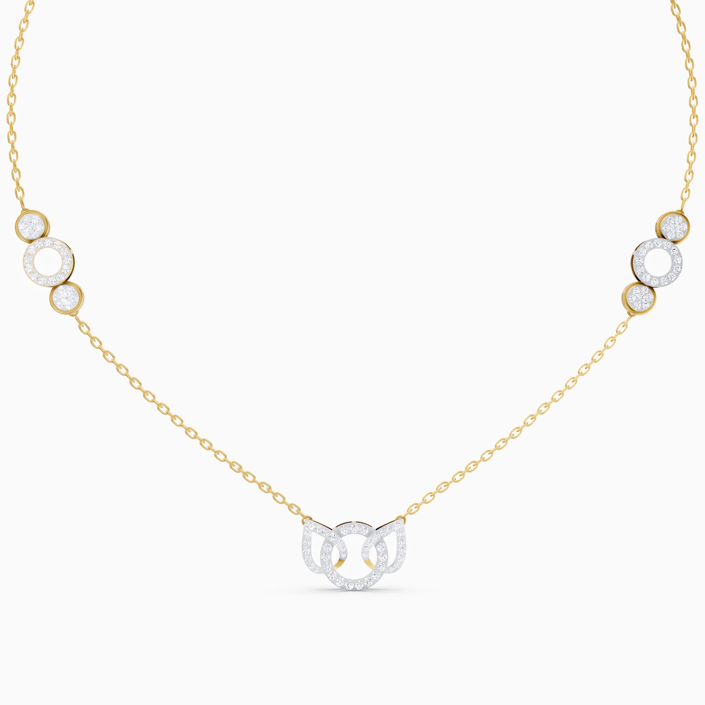 The Round-Cluster Interlocking Triple Ring Pendant