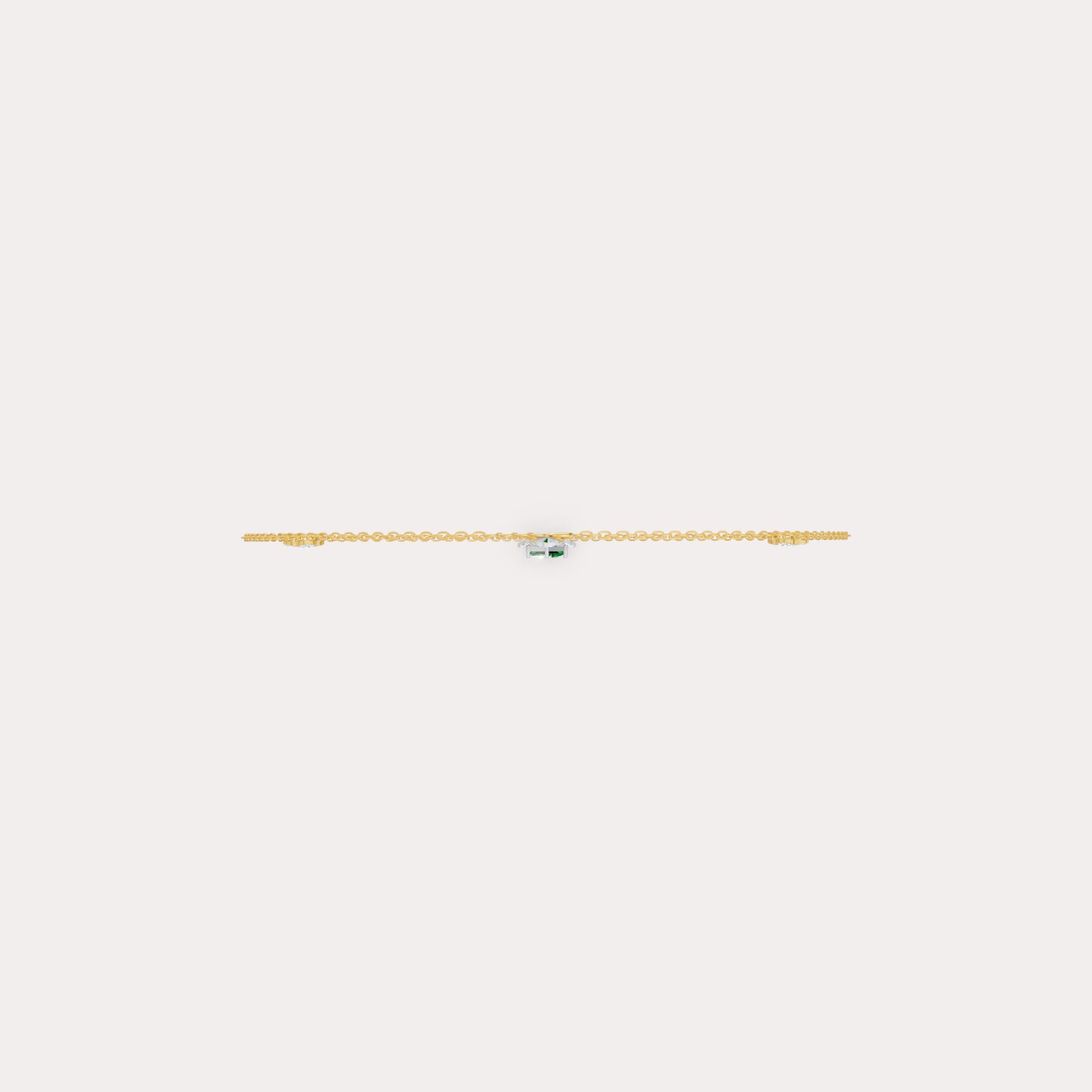 The Geometric Princess-Cut & Stacked Clover Station Necklace