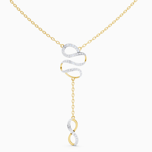 The Linked Round-Stone Curvature & Eternal Loop Necklace