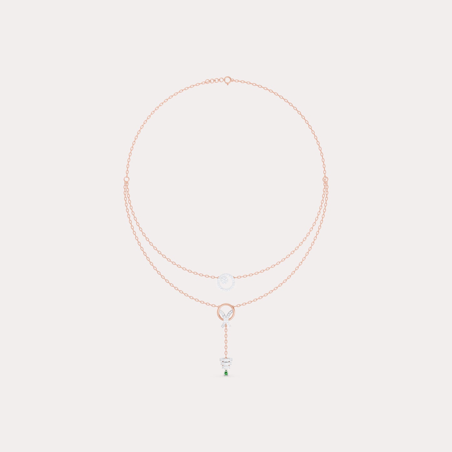 The Double-Strand Round Brilliant Eclipse & Pear-Cut Drop