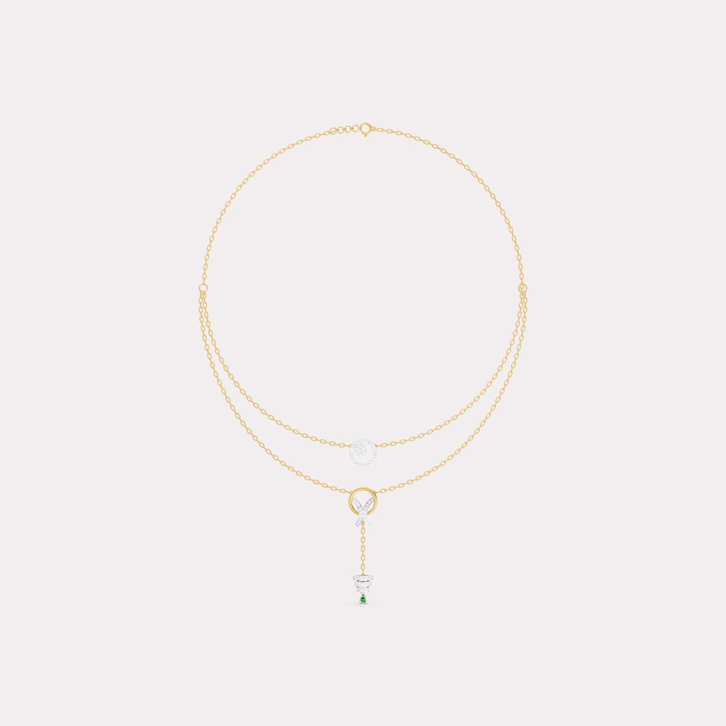 The Double-Strand Round Brilliant Eclipse & Pear-Cut Drop