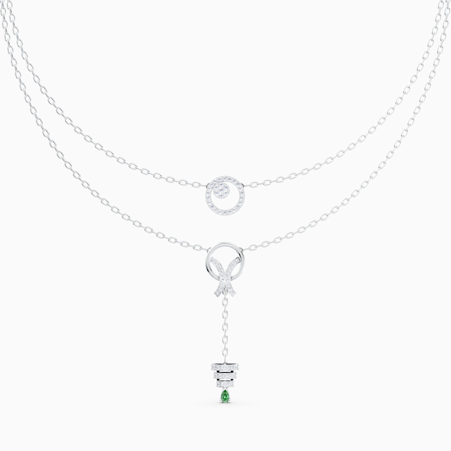 The Double-Strand Round Brilliant Eclipse & Pear-Cut Drop