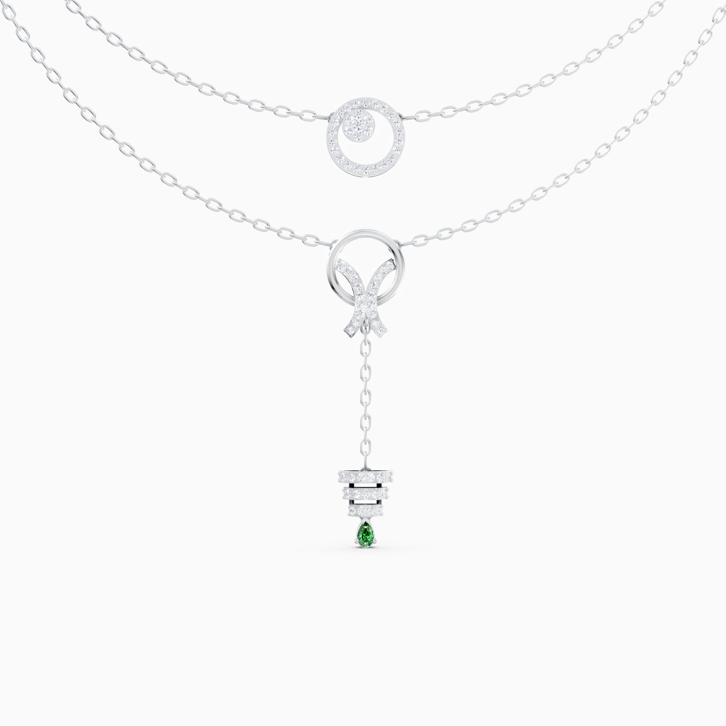 The Double-Strand Round Brilliant Eclipse & Pear-Cut Drop