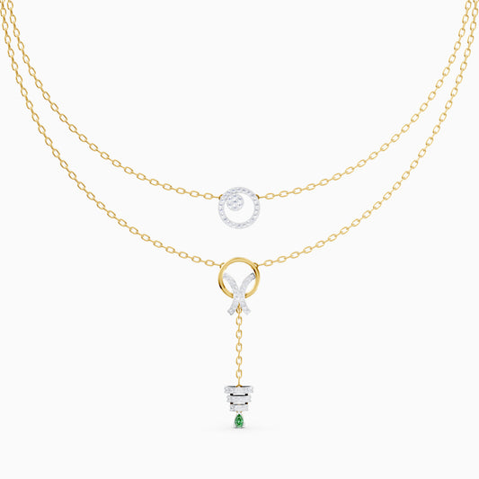 The Double-Strand Round Brilliant Eclipse & Pear-Cut Drop