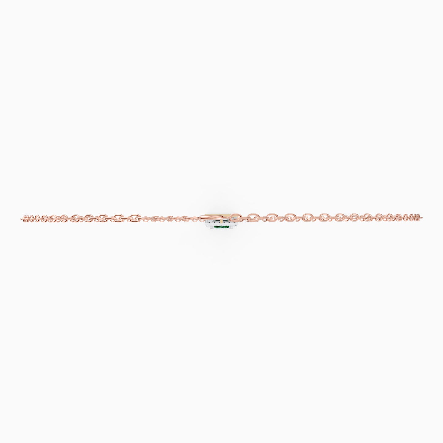 The Round-Diamond Flared Canopy & Emerald-Cut Solitaire - 9KT