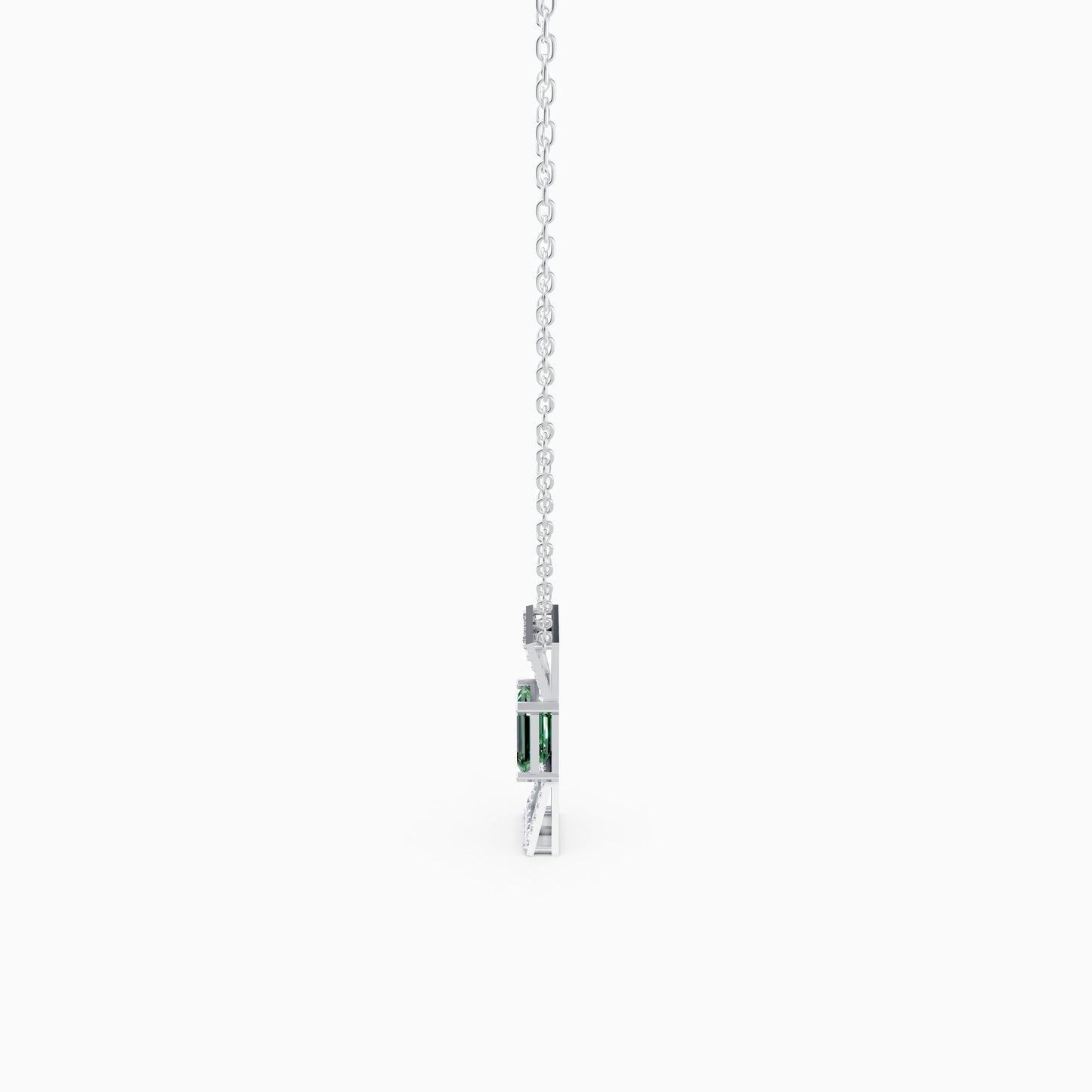 The Round-Diamond Flared Canopy & Emerald-Cut Solitaire