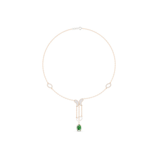 The Round-Studded Butterfly & Oval Pendant