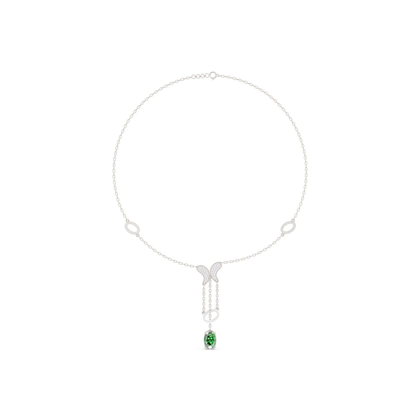 The Round-Studded Butterfly & Oval Pendant