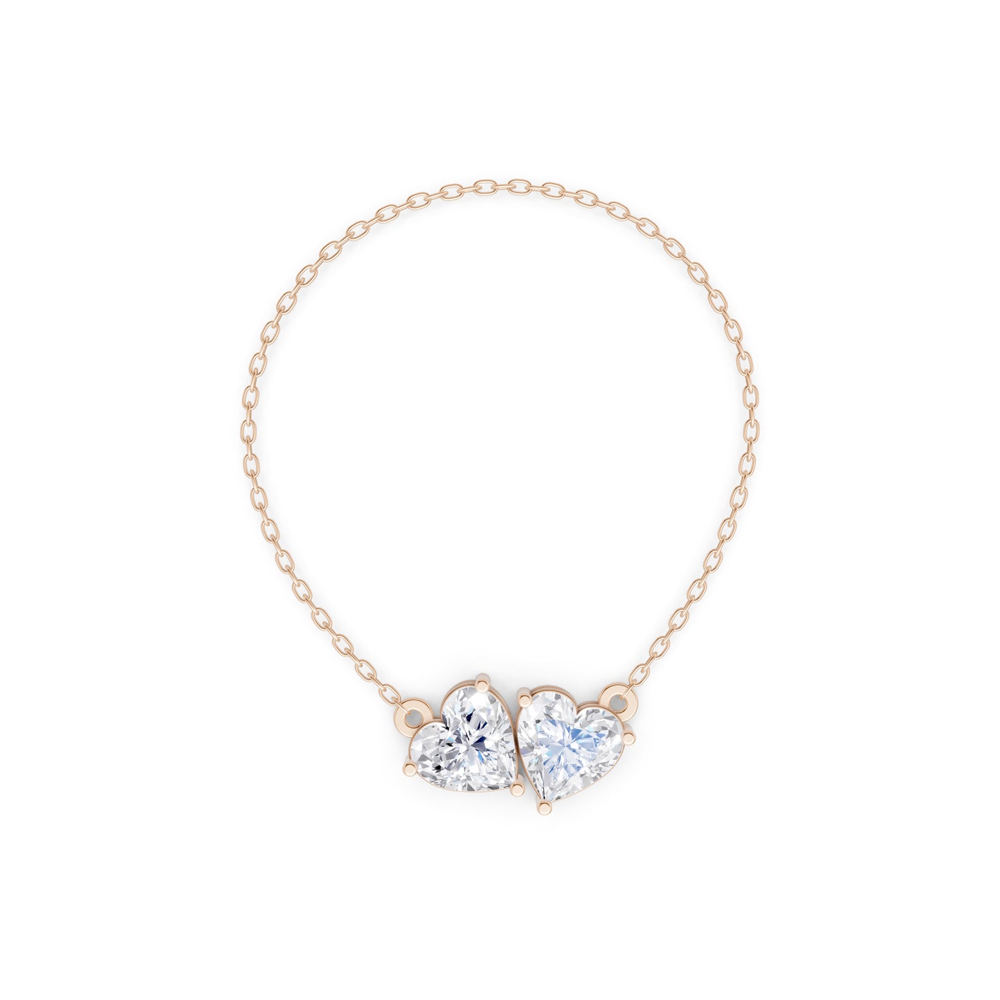The Twin Heart-Cut Duo Necklace