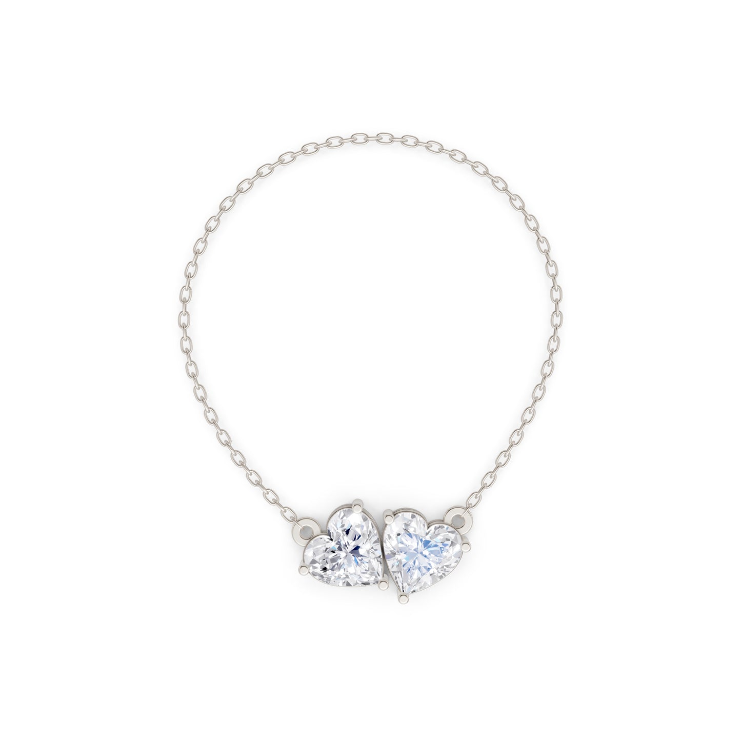 The Twin Heart-Cut Duo Necklace