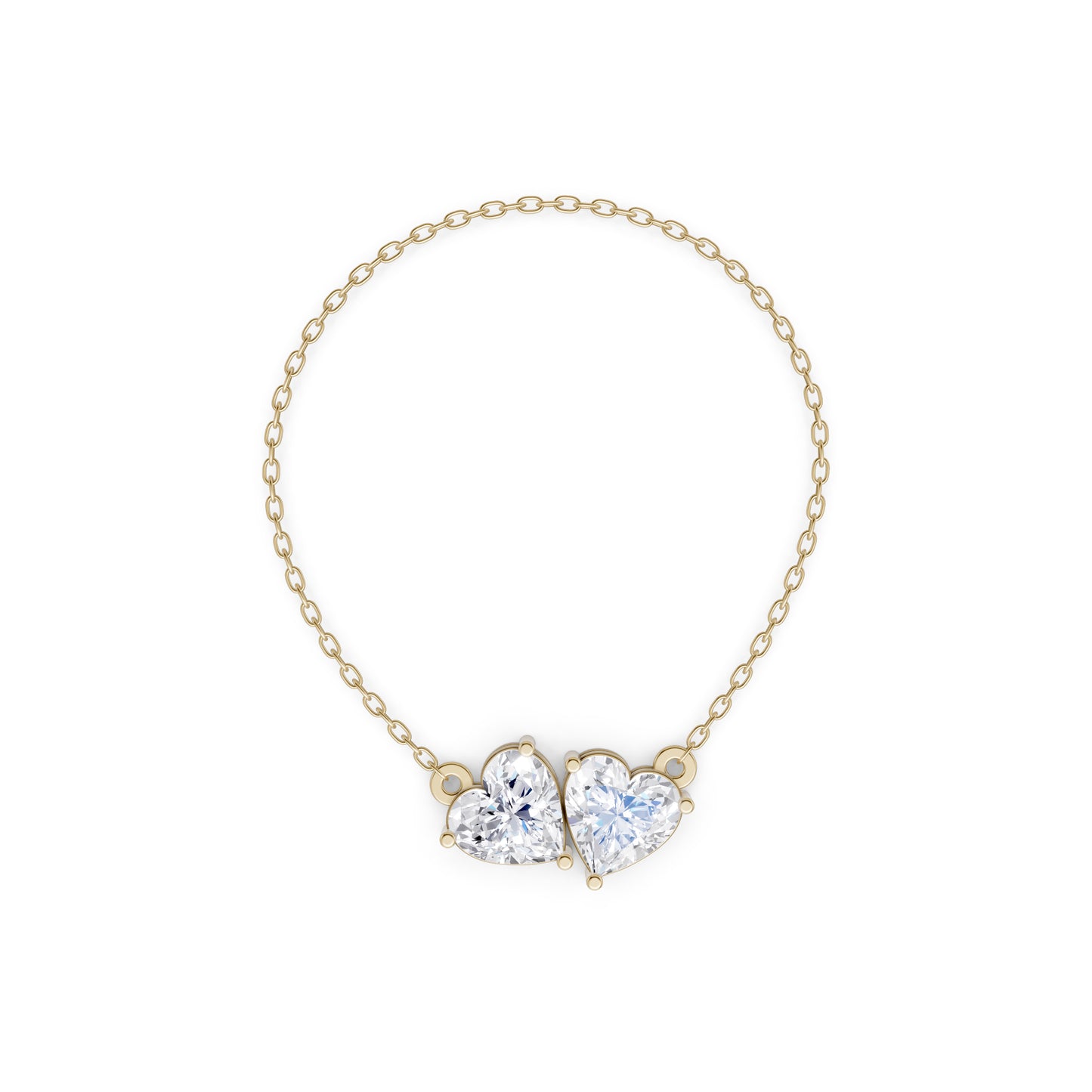 The Twin Heart-Cut Duo Necklace