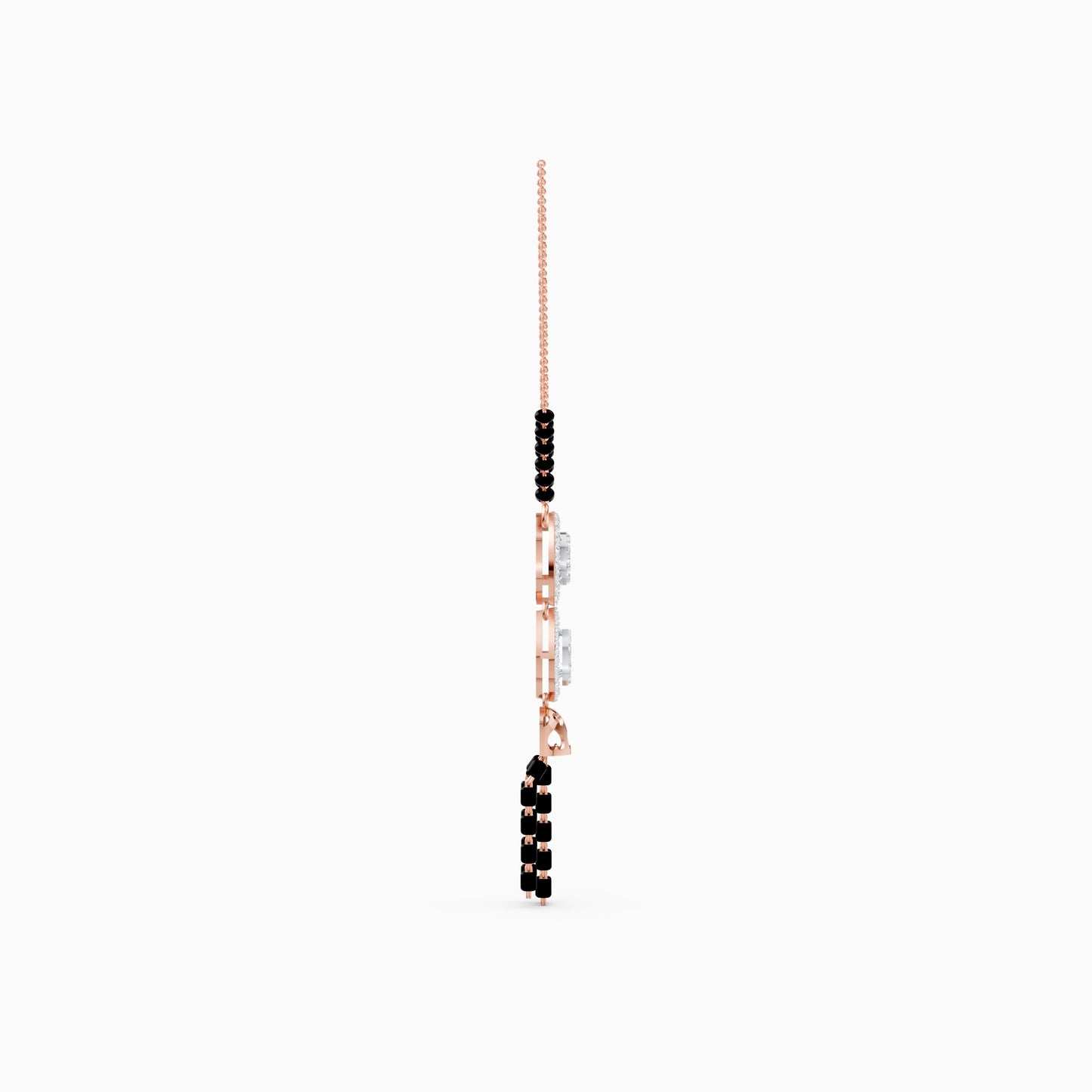 The Linear Stacked Circle & Pear Pendant