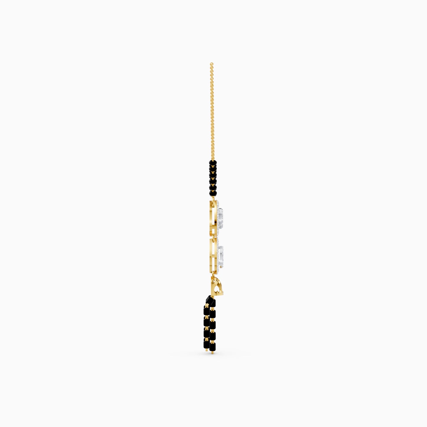 The Linear Stacked Circle & Pear Pendant