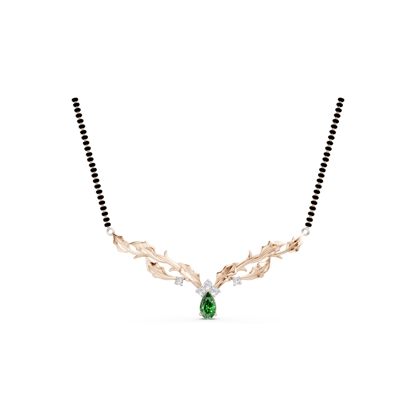 The Round-Crowned Pear-Cut Branch Mangalsutra