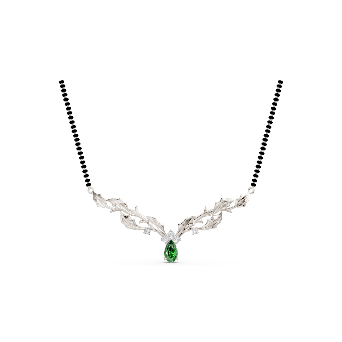 The Round-Crowned Pear-Cut Branch Mangalsutra