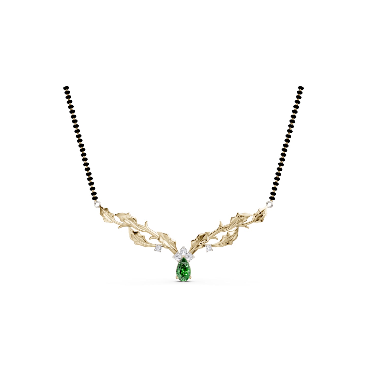 The Round-Crowned Pear-Cut Branch Mangalsutra