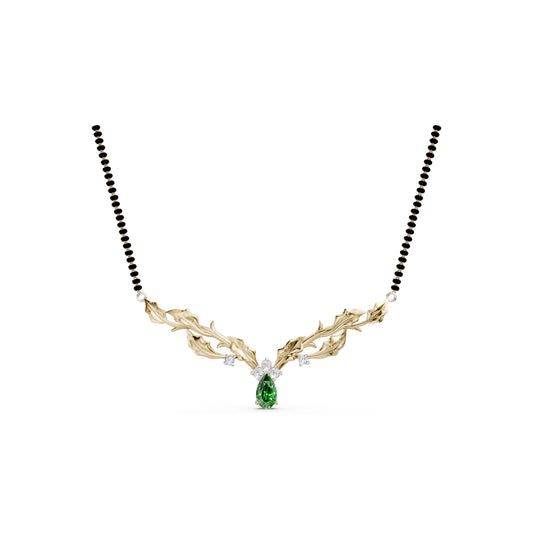 The Round-Crowned Pear-Cut Branch Mangalsutra