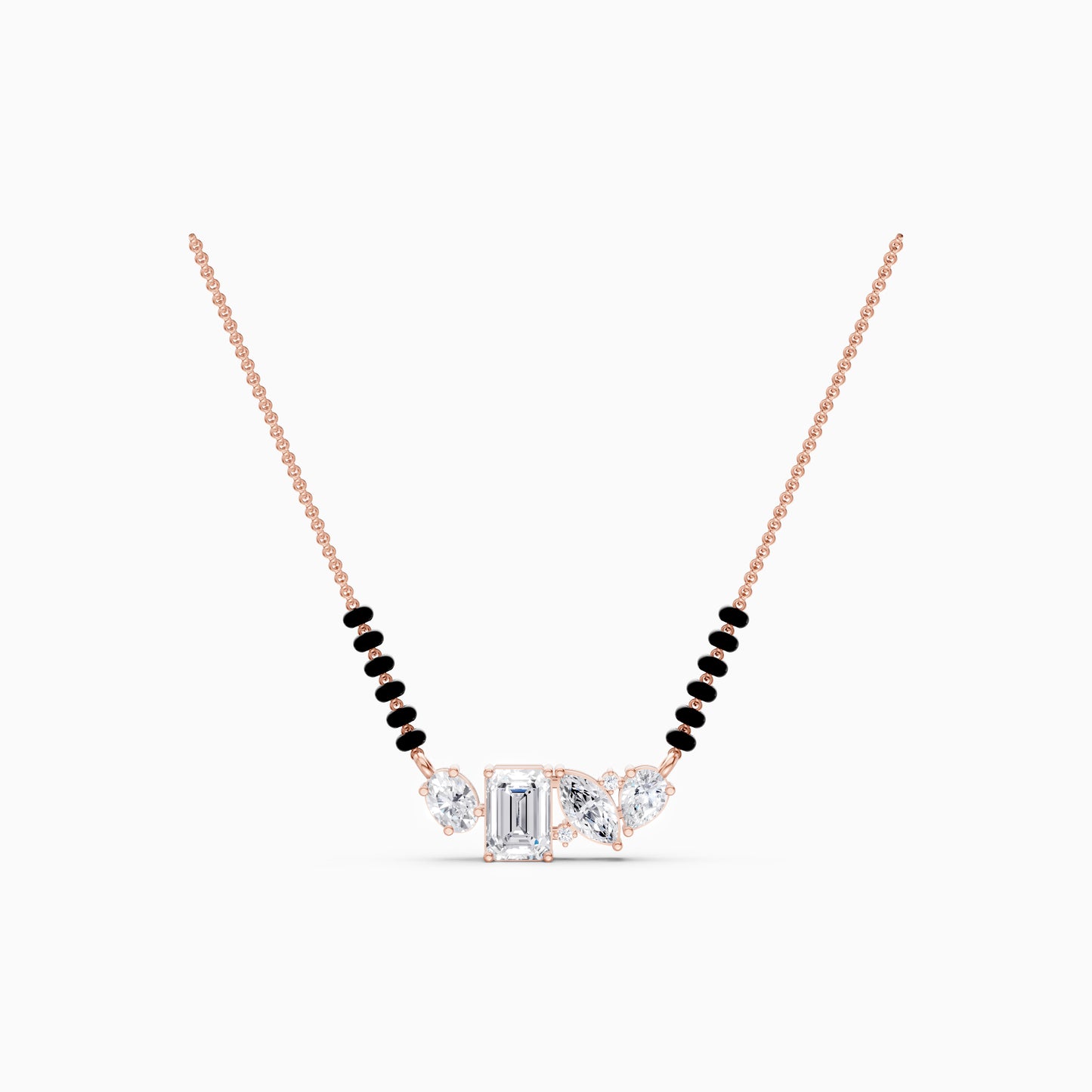 The Emerald-Cut Mixed Solitaire Pendant