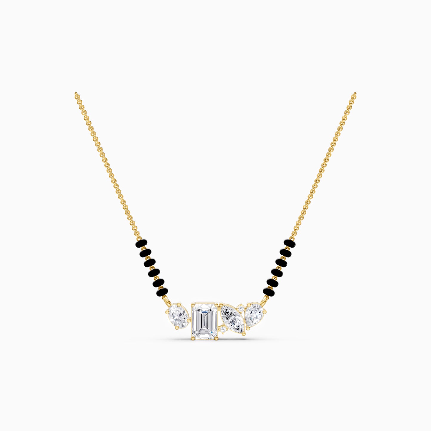 The Emerald-Cut Mixed Solitaire Pendant