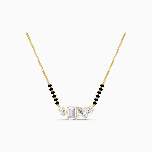 The Emerald-Cut Mixed Solitaire Pendant