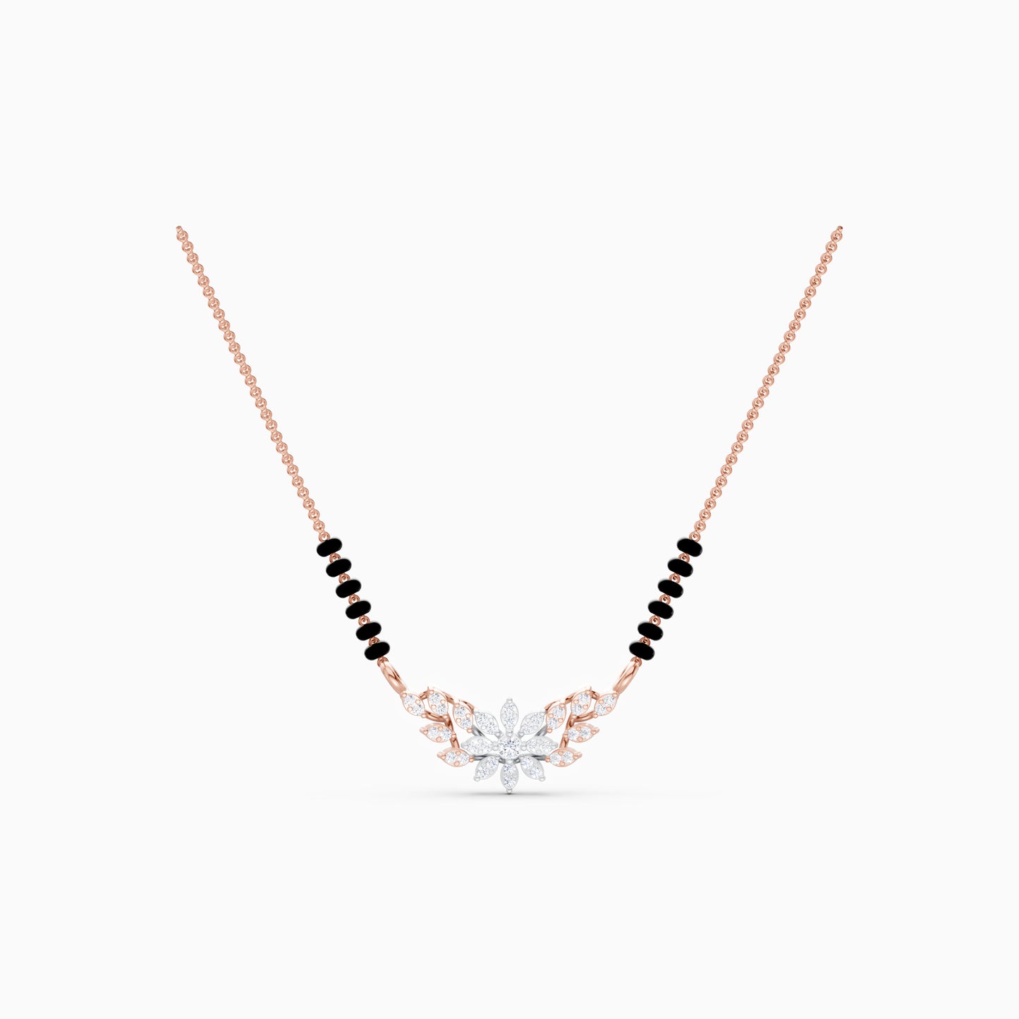 The Double-Layer Flora Chevron Pendant