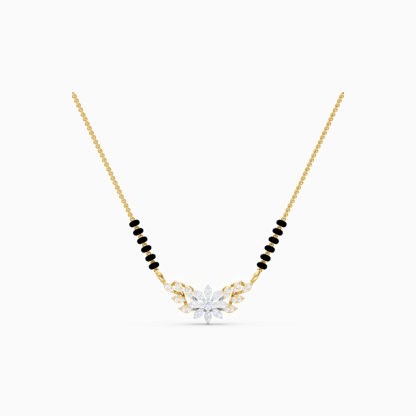 The Double-Layer Flora Chevron Pendant