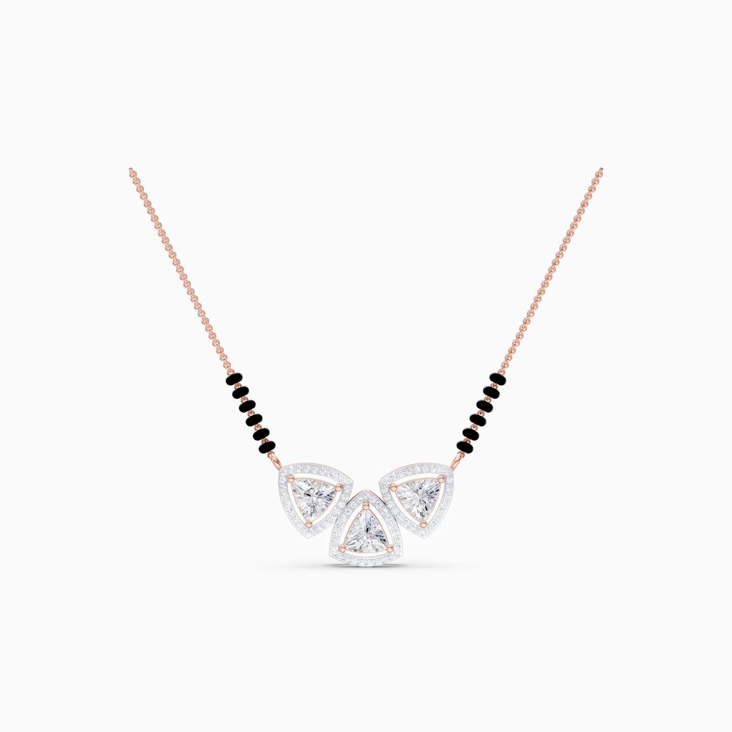 The Geometric Triangular Shield Mangalsutra Pendant